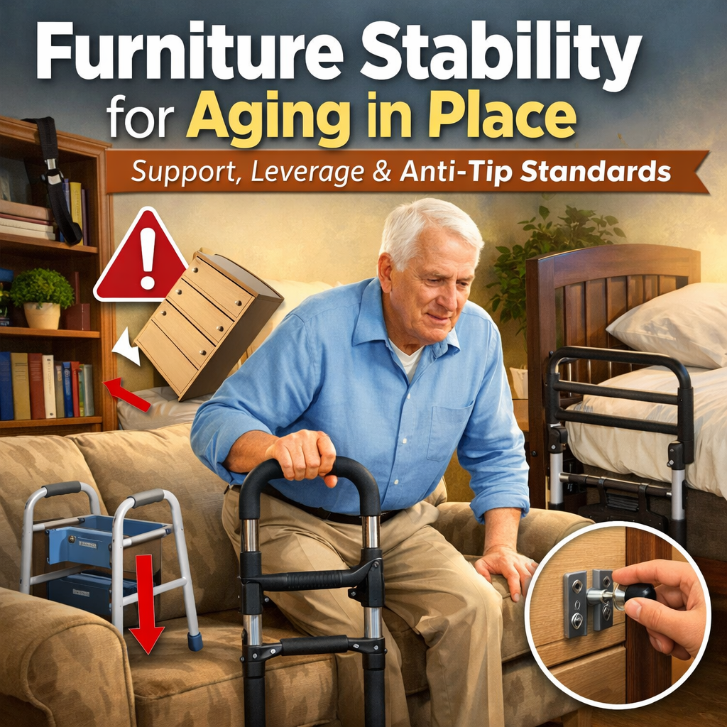 Furniture Stability for Aging in Place: Support Leverage & Anti-Tip Standards