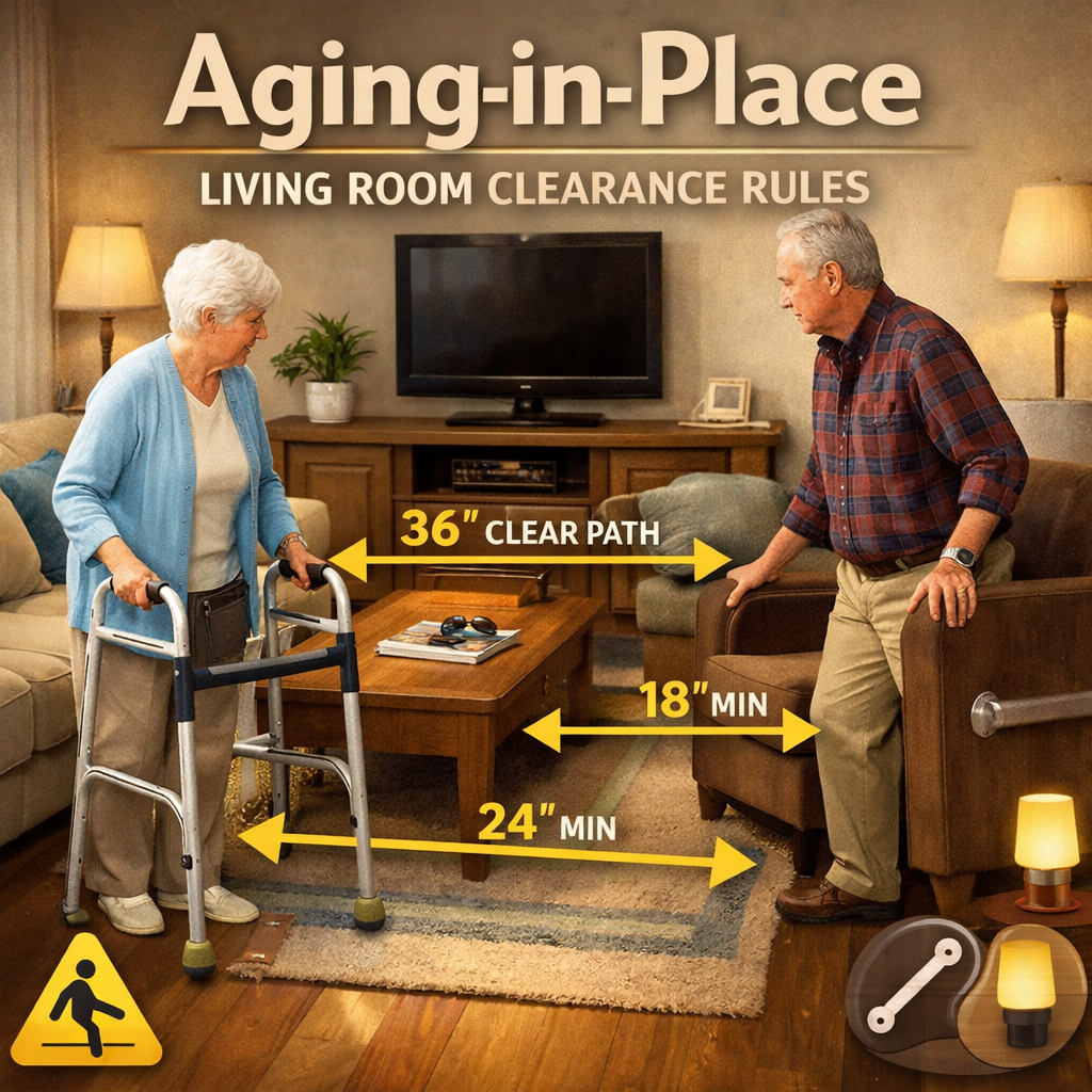 Aging-in-Place Living Room Clearance Rules