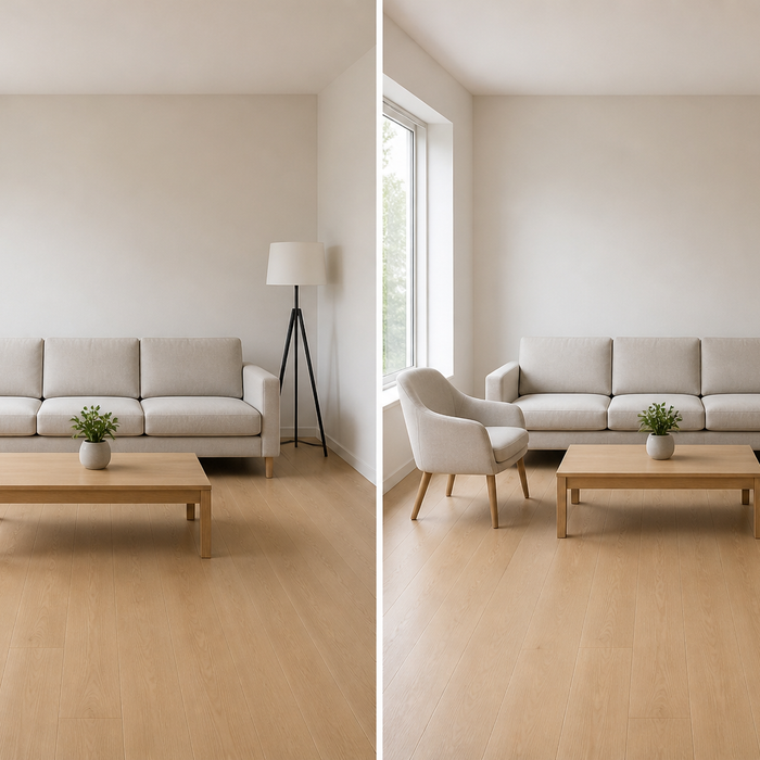 Best living room seating layout showing sofa and chairs arranged for comfort, balance, and open flow