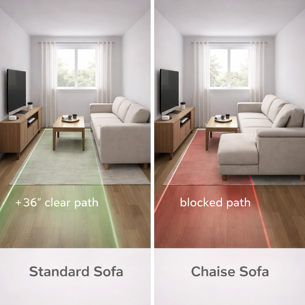 Chaise Sofa vs Standard Sofa for Small Living Rooms: Which One Actually Works?