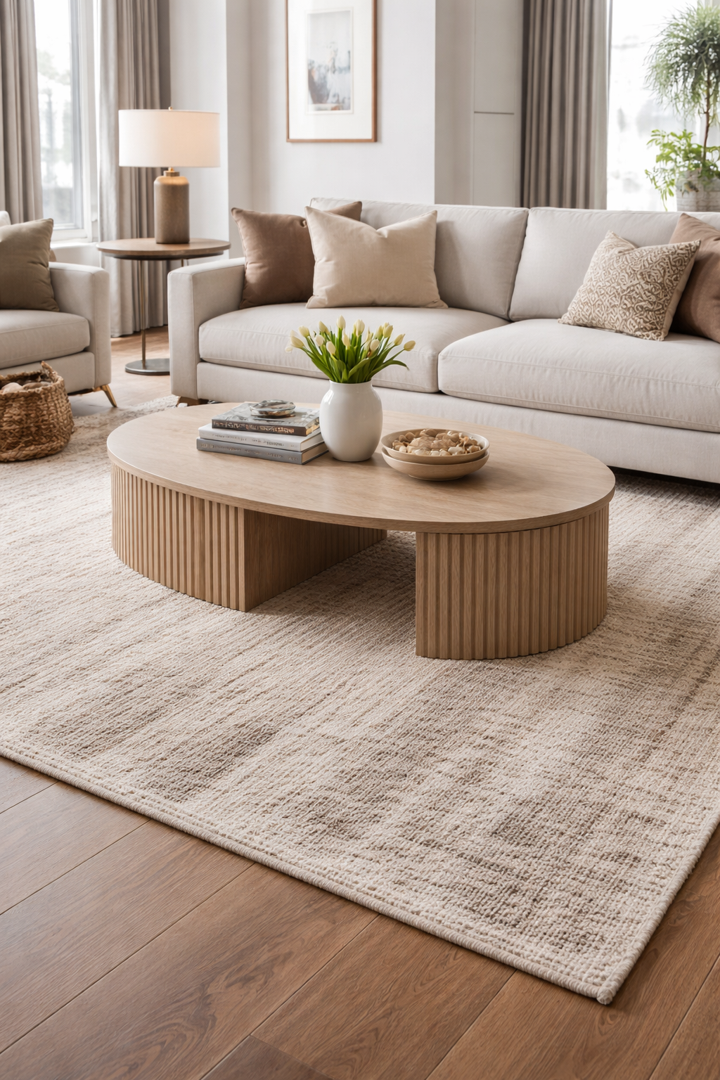Coffee Tables and Area Rugs: Scale, Aesthetics, and Visual Anchoring