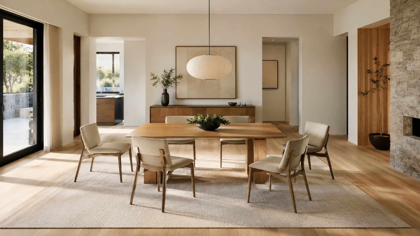 Dining table room size and clearance guide showing chair pull-back space, walking clearance, and proper dining room layout for choosing the right dining table.
