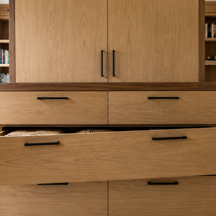 Access Compensation in cabinets caused by corner pulling, off-axis force, drawer misalignment, and accelerated hardware wear