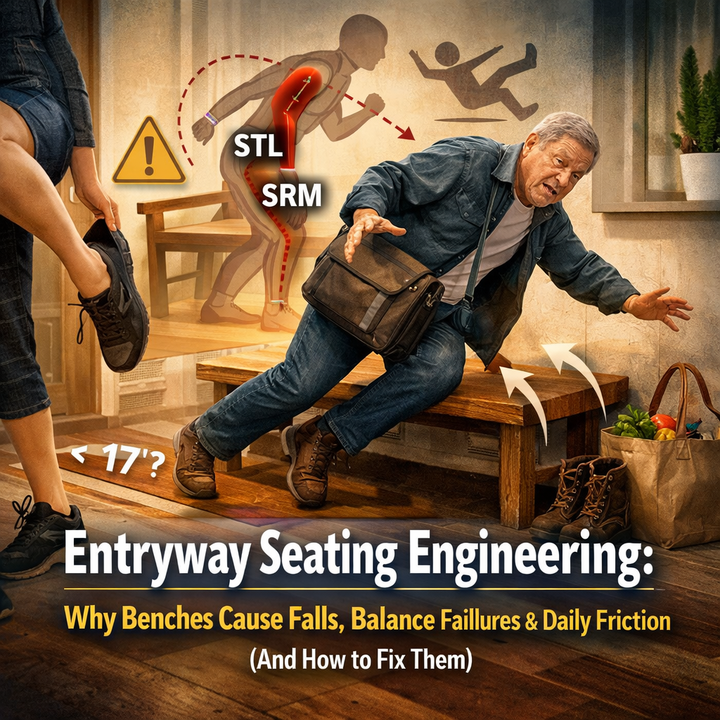 Entryway Seating Engineering: Why Benches Cause Falls, Balance Failures & Daily Friction (And How to Fix Them)