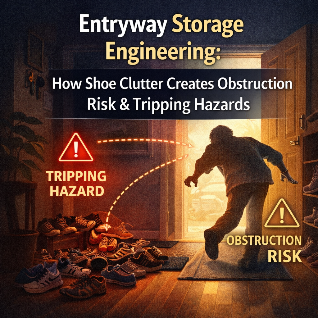 Entryway Shoe Storage Engineering: Why Shoe Clutter Causes Tripping Hazards (and How to Prevent Them)