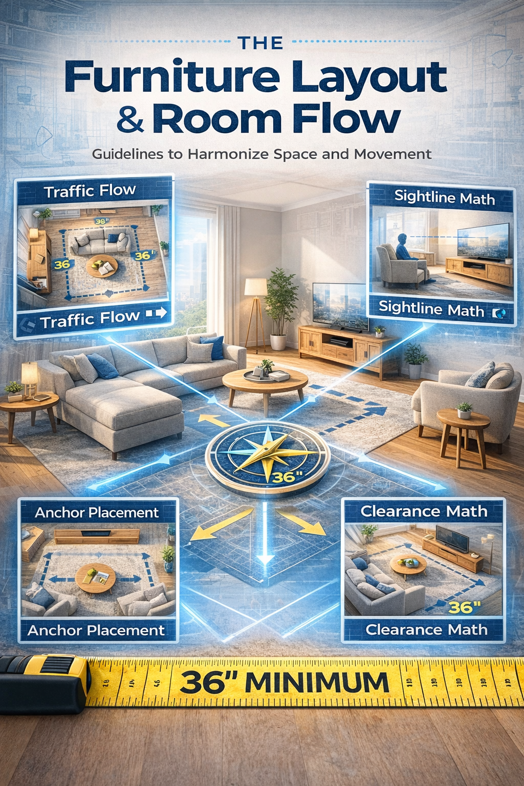 The 36-Inch Rule: Furniture Layout Walkway Clearance Explained