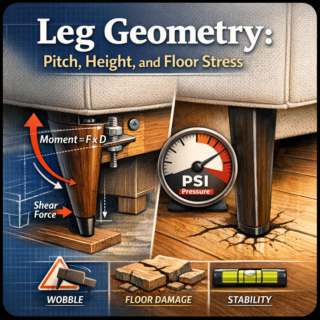 Leg Geometry Explained: Pitch, Height & Floor Stress in Sofa Design