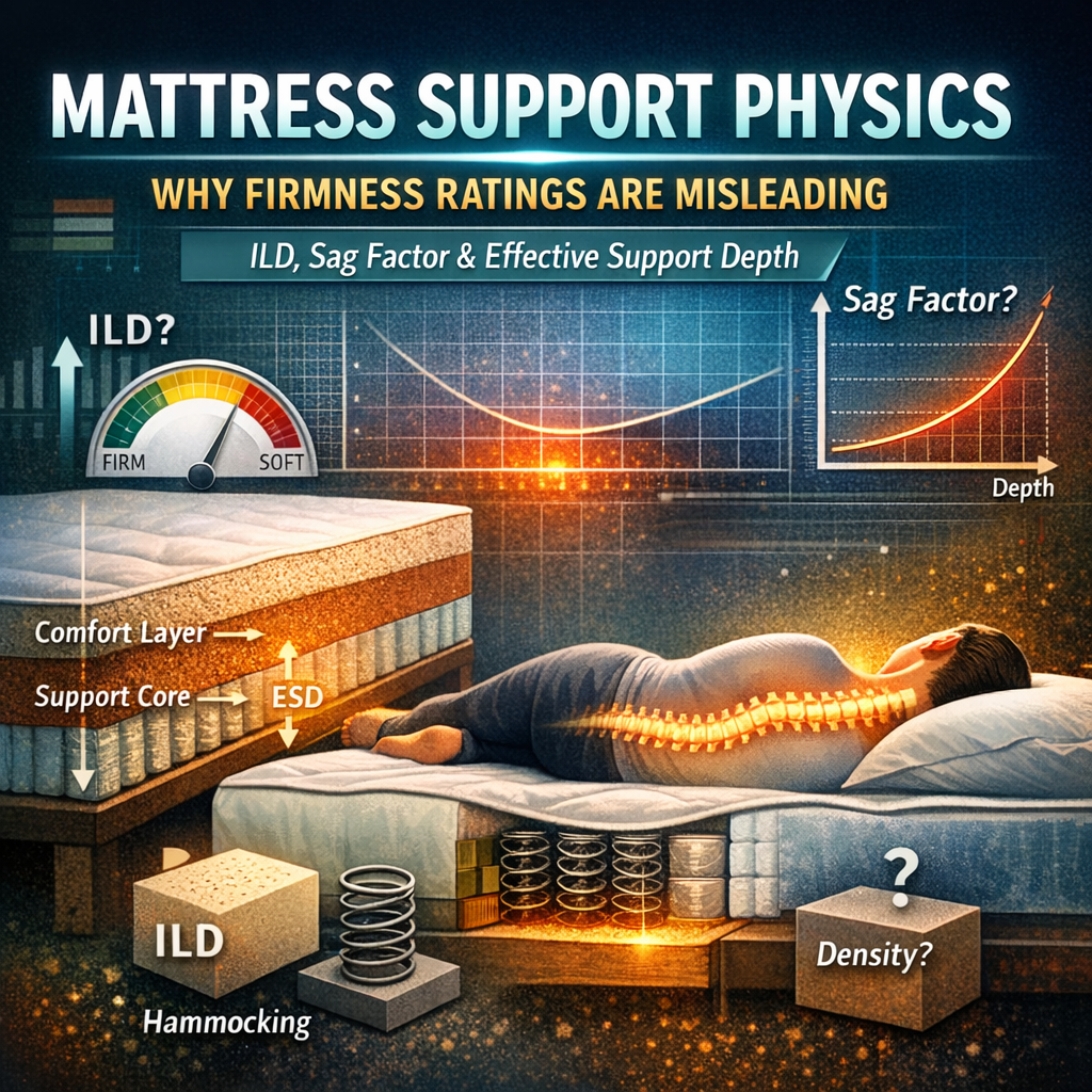 Mattress Support Physics: Why Firmness Ratings Are Misleading