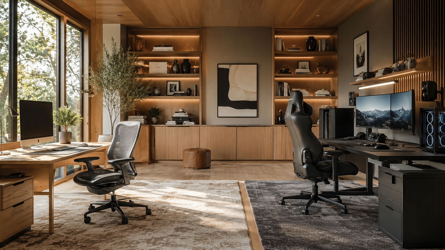 Office Chair vs Gaming Chair comparison for home office ergonomics comfort posture support and long hours of work