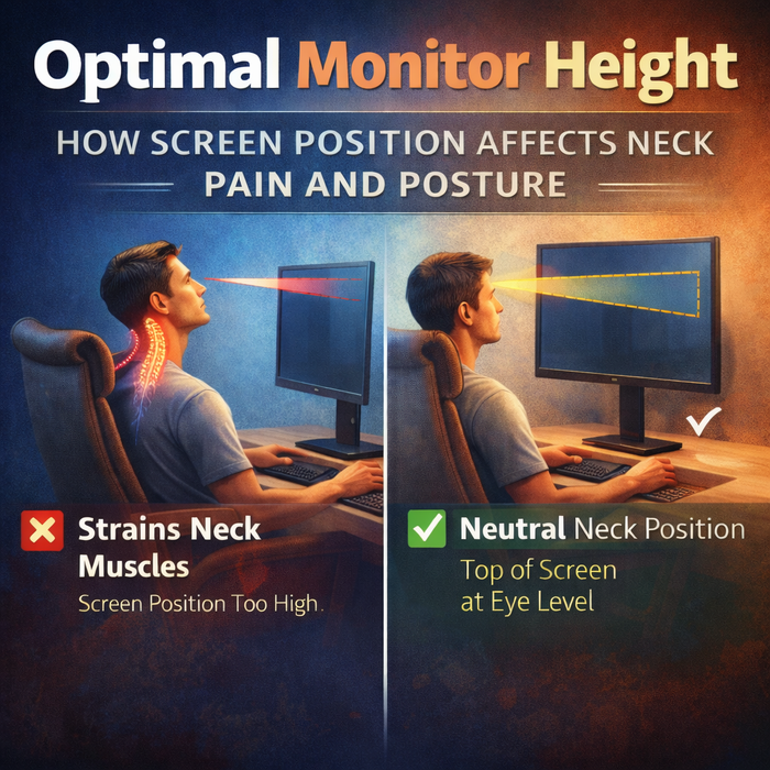 Optimal Monitor Height: How Screen Position Affects Neck Pain and Posture