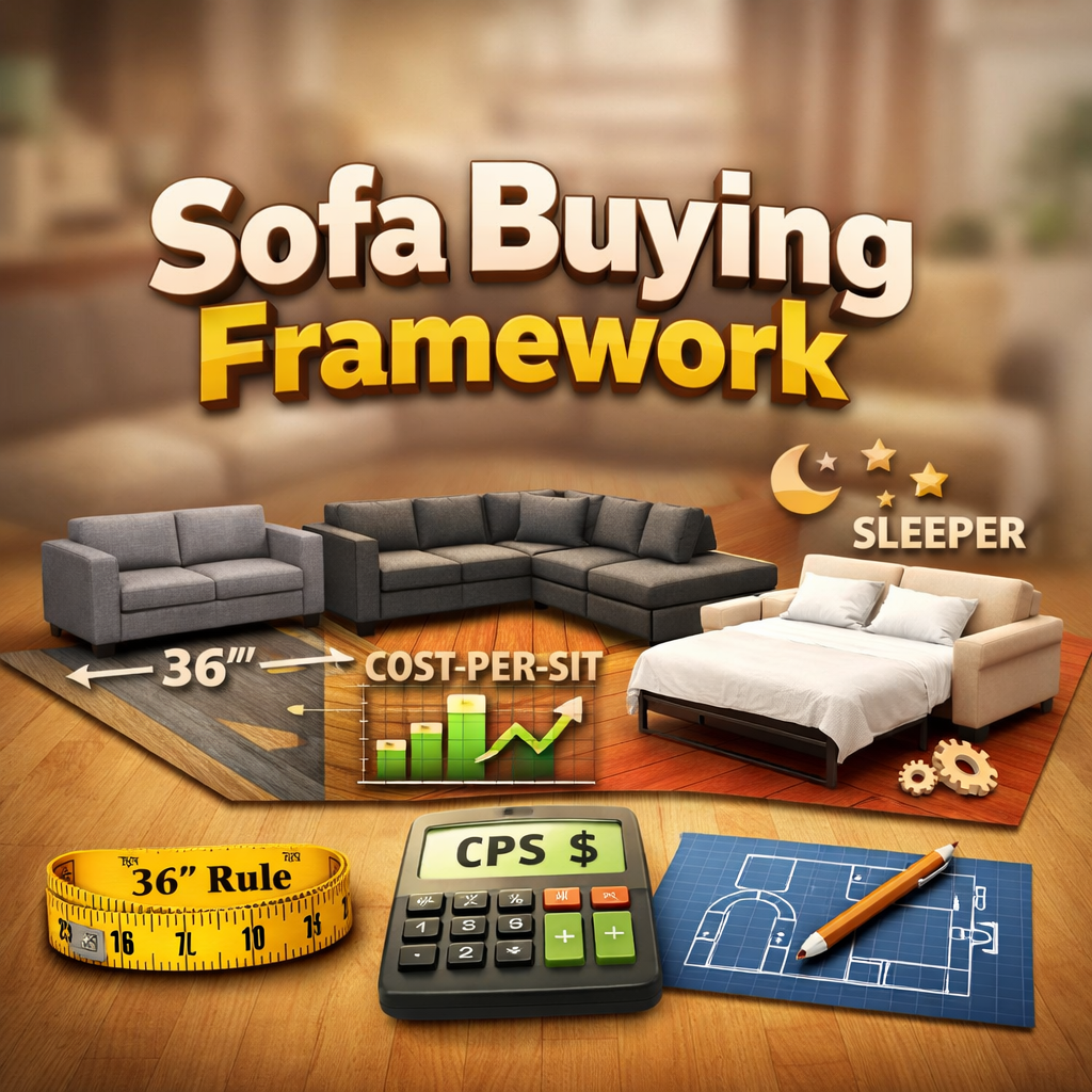 Sofa Buying Framework: Compare Types by Room Size, Layout, and Real-World Constraints