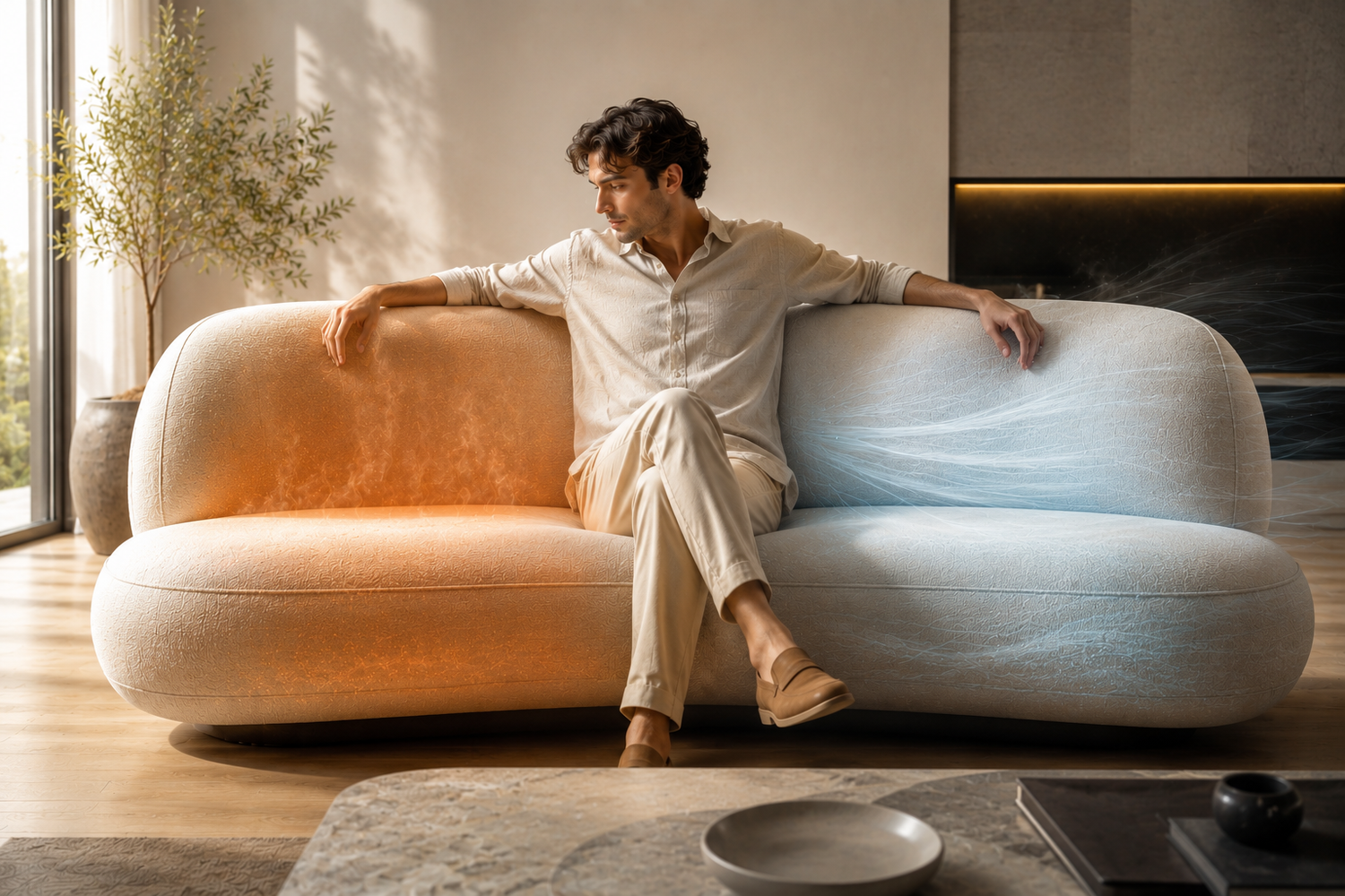 Why your sofa gets hot after sitting: hidden heat buildup, trapped humidity, and airflow paths inside a luxury couch