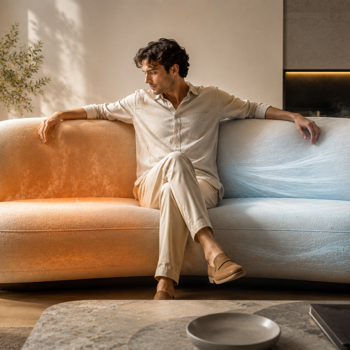 Why your sofa gets hot after sitting: hidden heat buildup, trapped humidity, and airflow paths inside a luxury couch