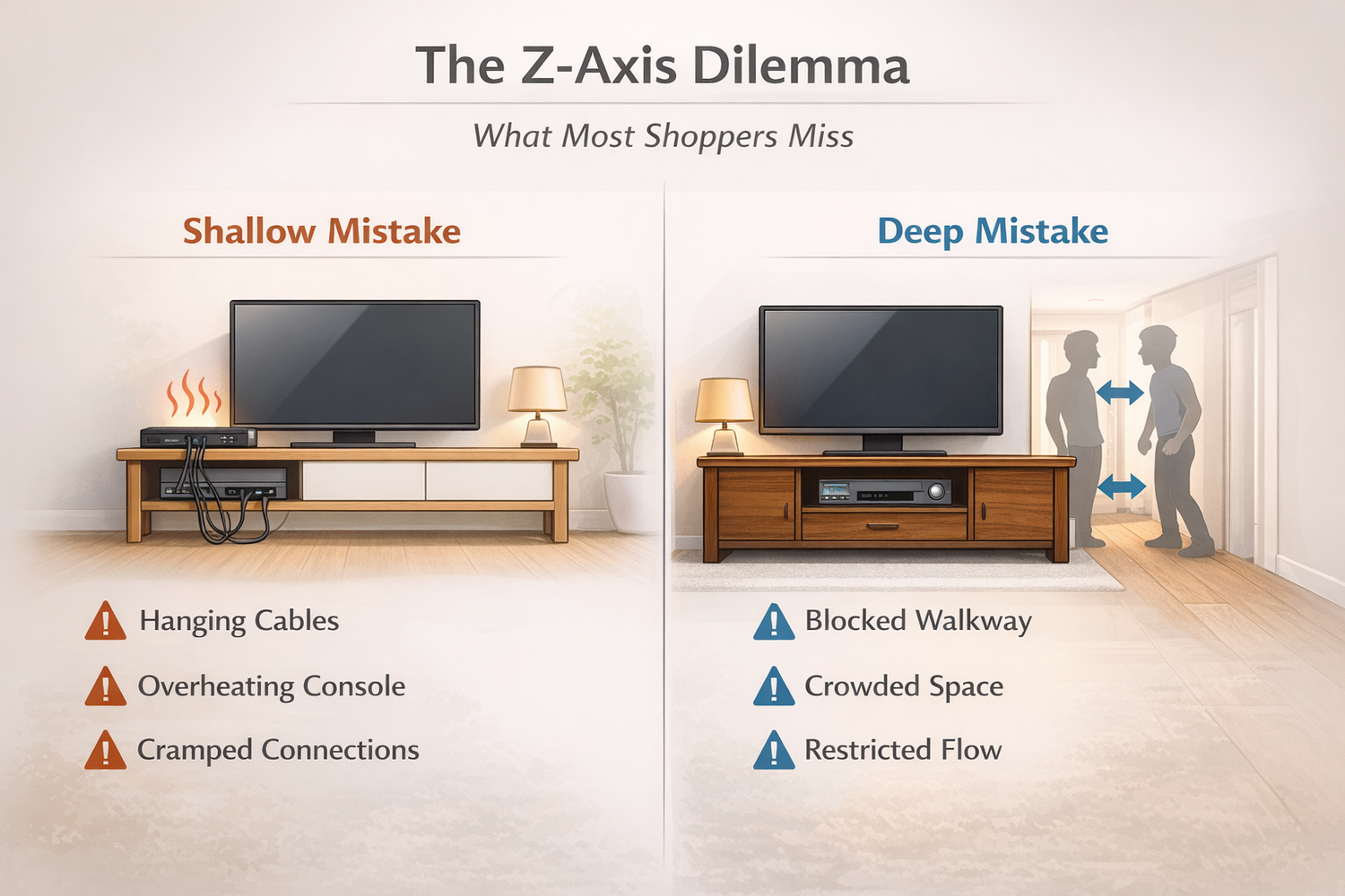 Beyond the Width: Why TV Stand Depth Is the Secret to a Stress-Free Floor Plan