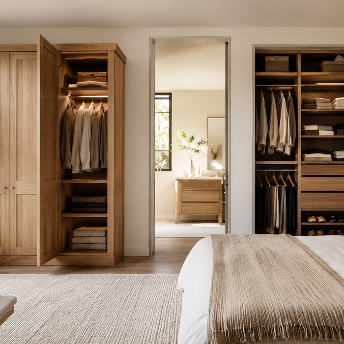 Armoire vs wardrobe and closet organizer comparison for clothing storage
