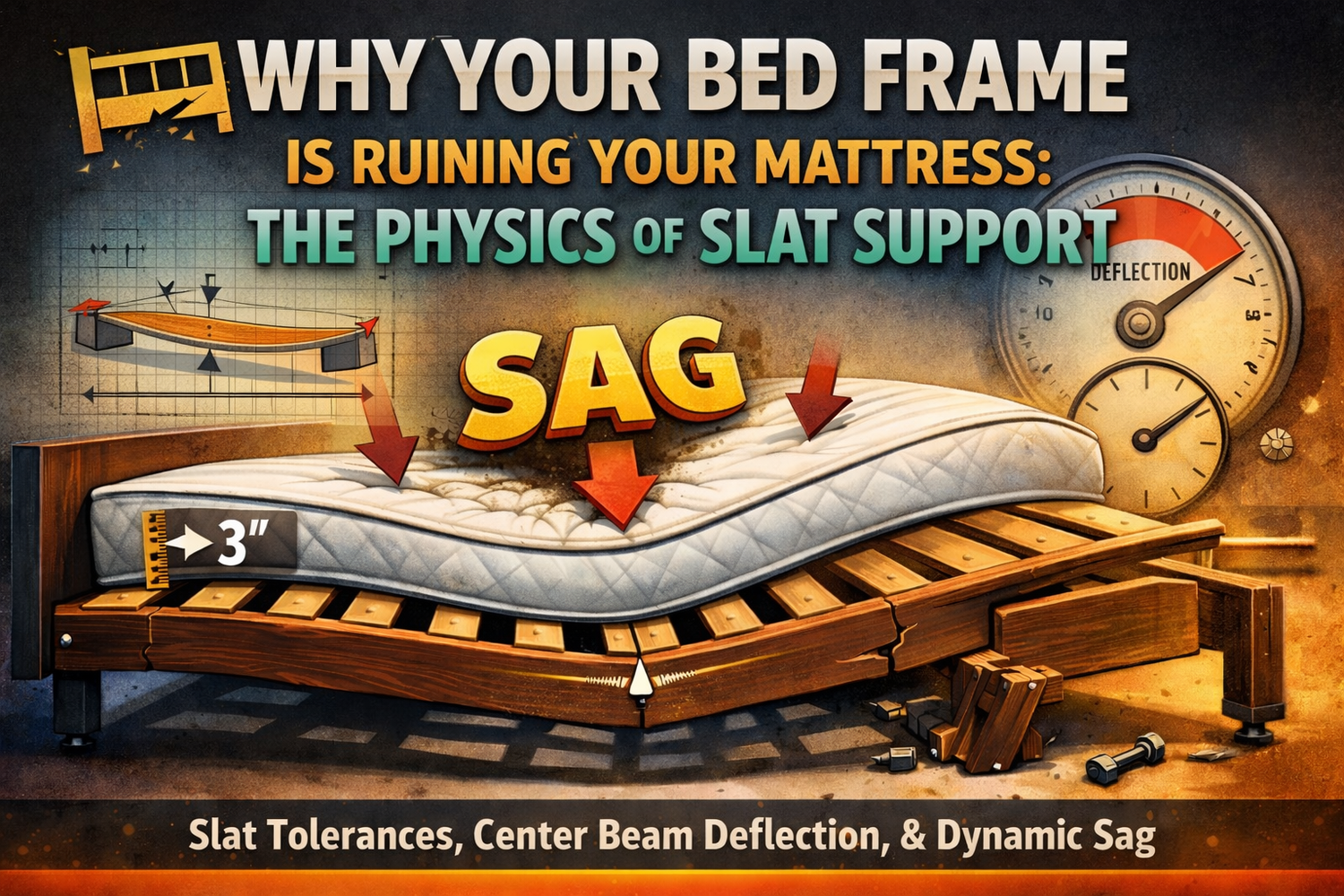 Why Your Bed Frame is Ruining Your Mattress: The Physics of Slat Support