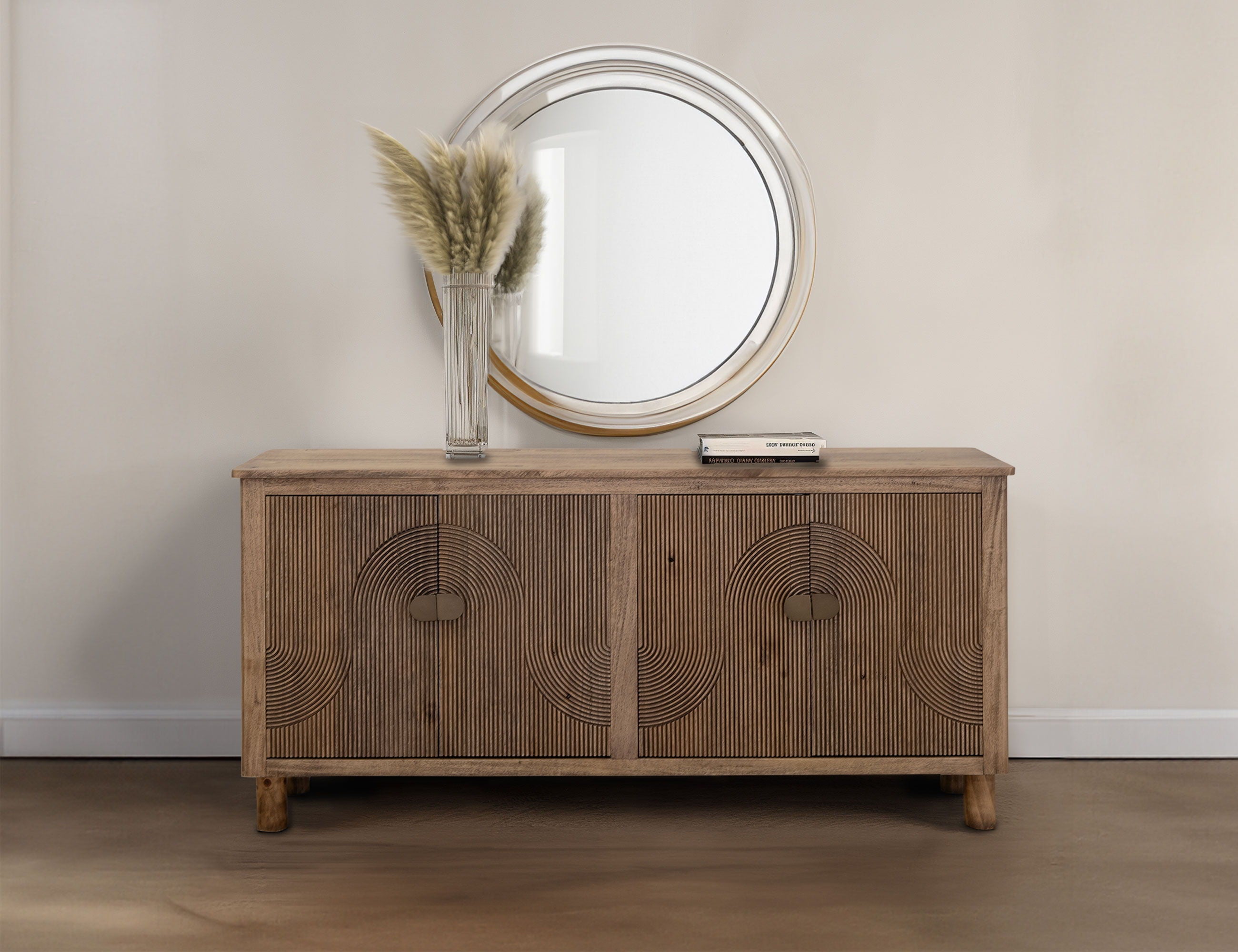 Rainbow 4-Door Console – Brown Melina