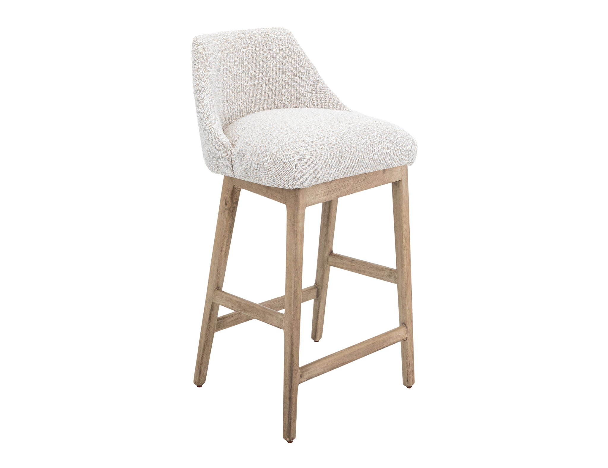 Emma Upholstered Barstool with Wooden Frame