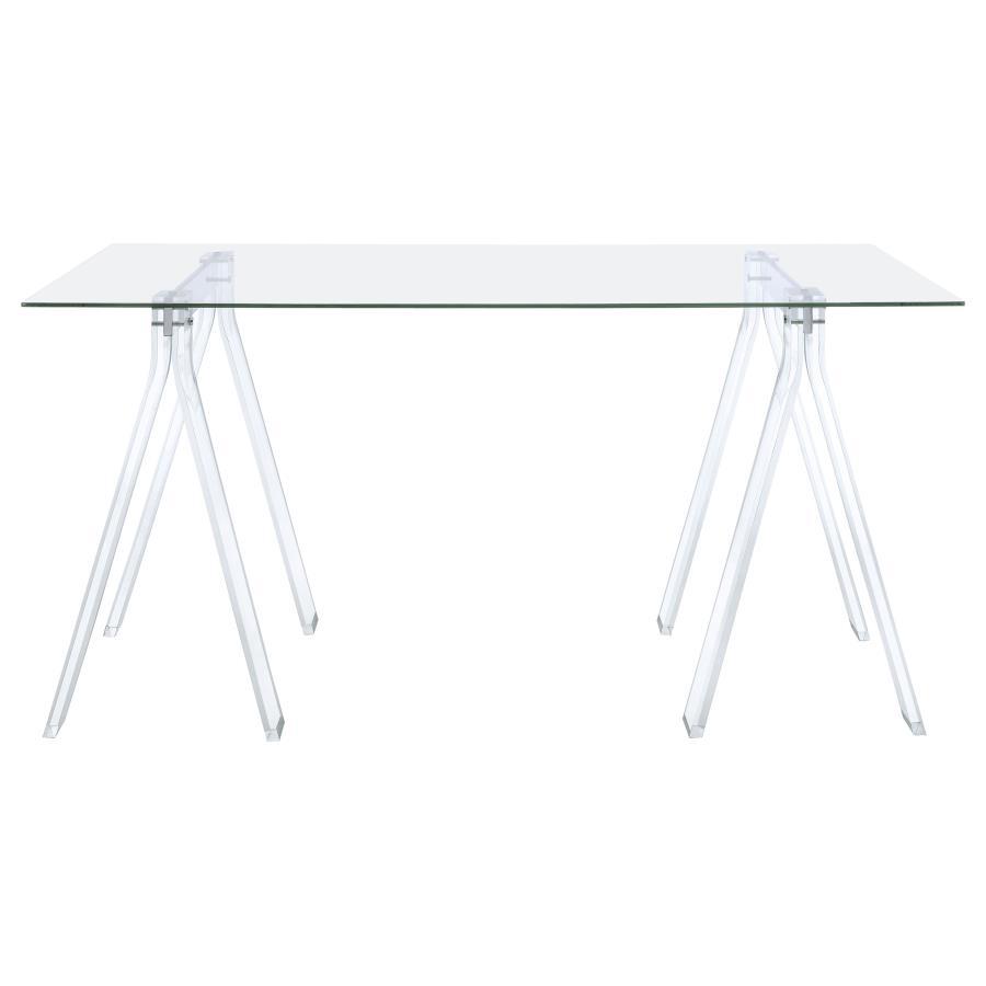 Amaturo - Glass Top Acrylic Writing Desk