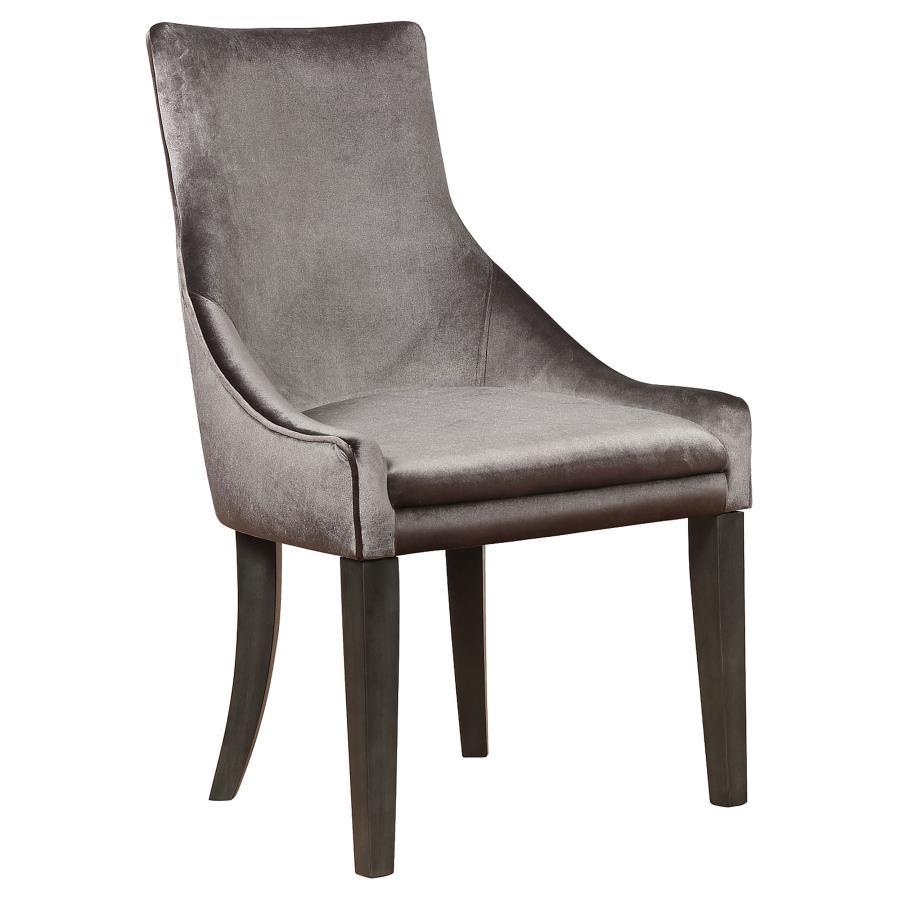 Velvet Upholstered Dining Side Chairs (Set of 2)