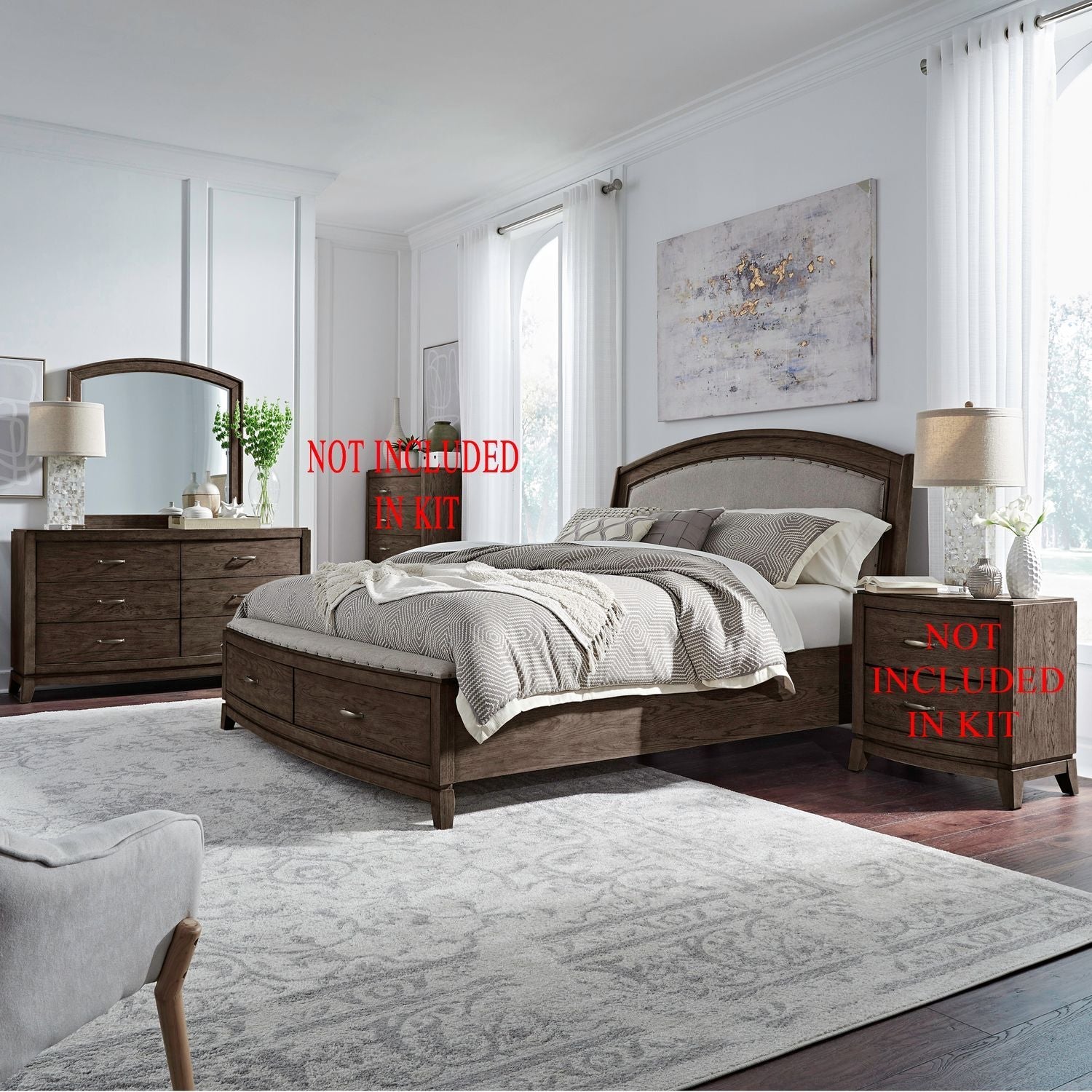 Avalon Upholstered Bedroom Set