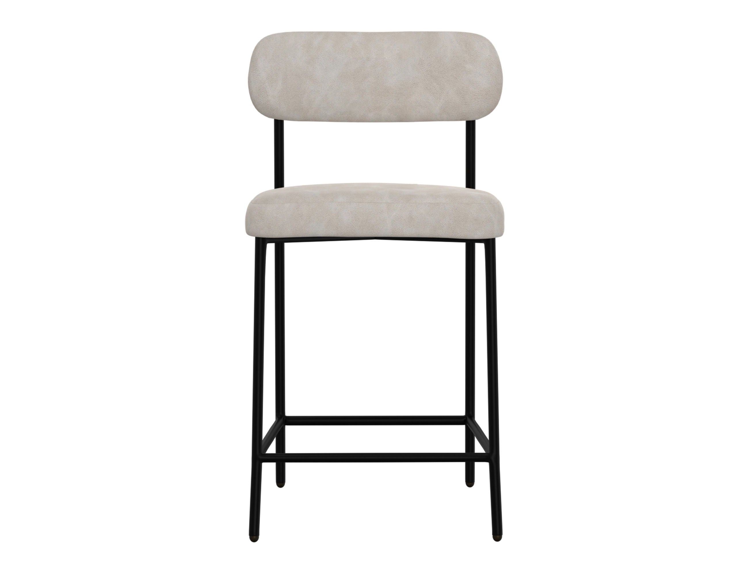 Upholstered Barstools with Wooden Frame & Metal Base - Seating - Bar Stool