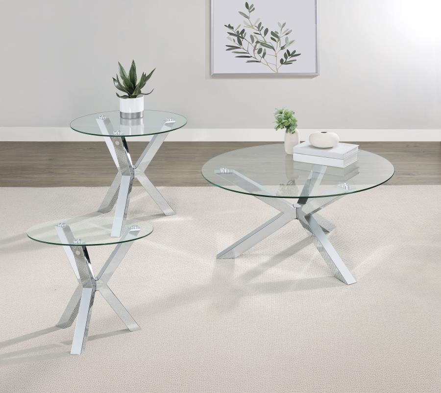 Kenzie 2-Piece Round Coffee and End Table Set