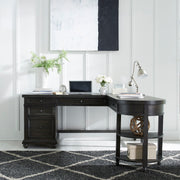 Harvest Home L-Shaped Desk – Black Finish