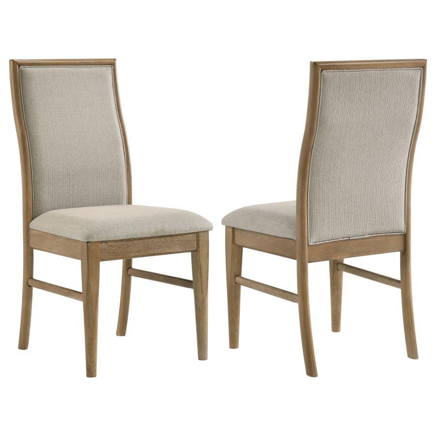 Dining Side Chairs with Linen-Like Wheat Fabric