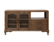 Arlette Table – Caramel 2-Door & 2-Drawer