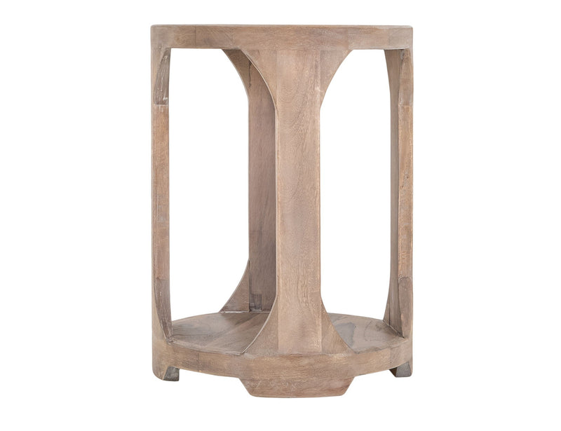 Balam 1 Shelf Table Ivory White