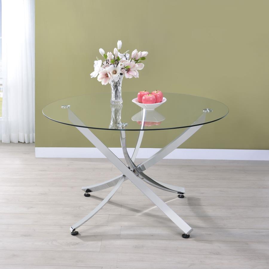 Dining Table with Crisscross Base