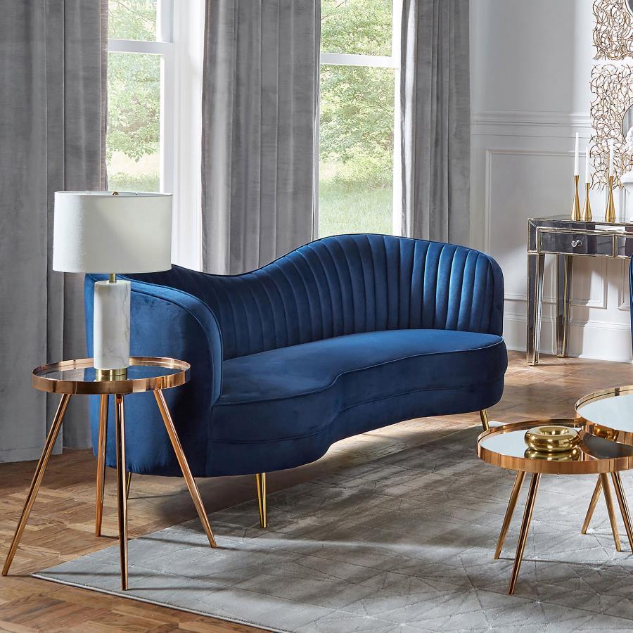 Sophia Upholstered Channel Tufted Loveseat
