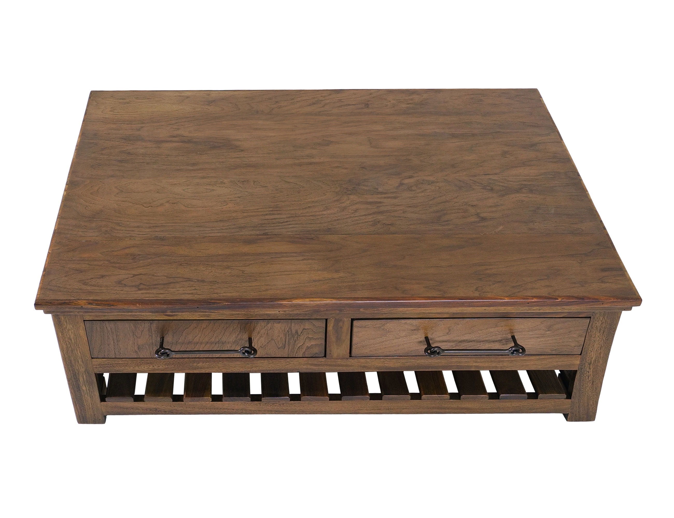 Walnut 4-Drawer Cocktail Table