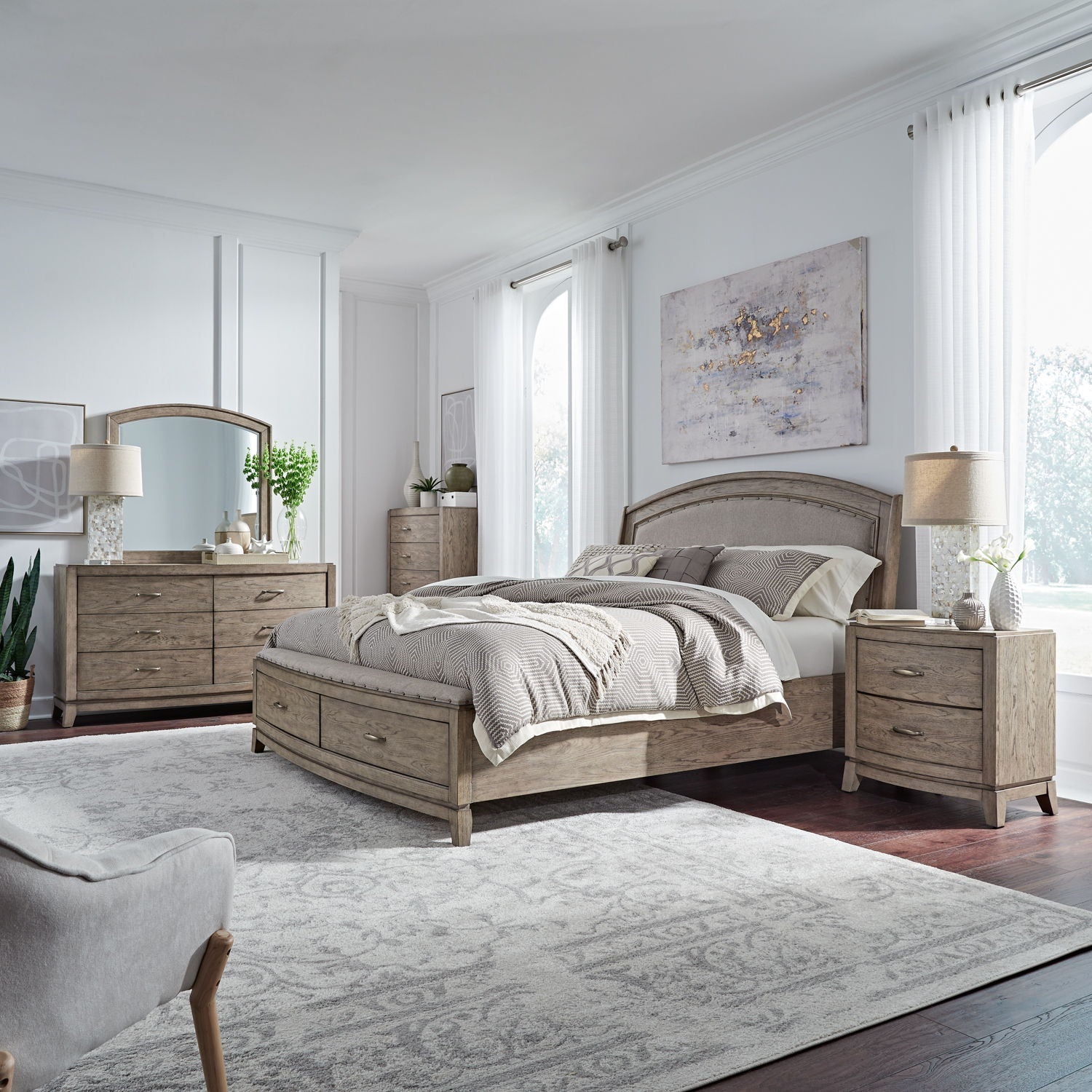 Avalon Upholstered Bedroom Set