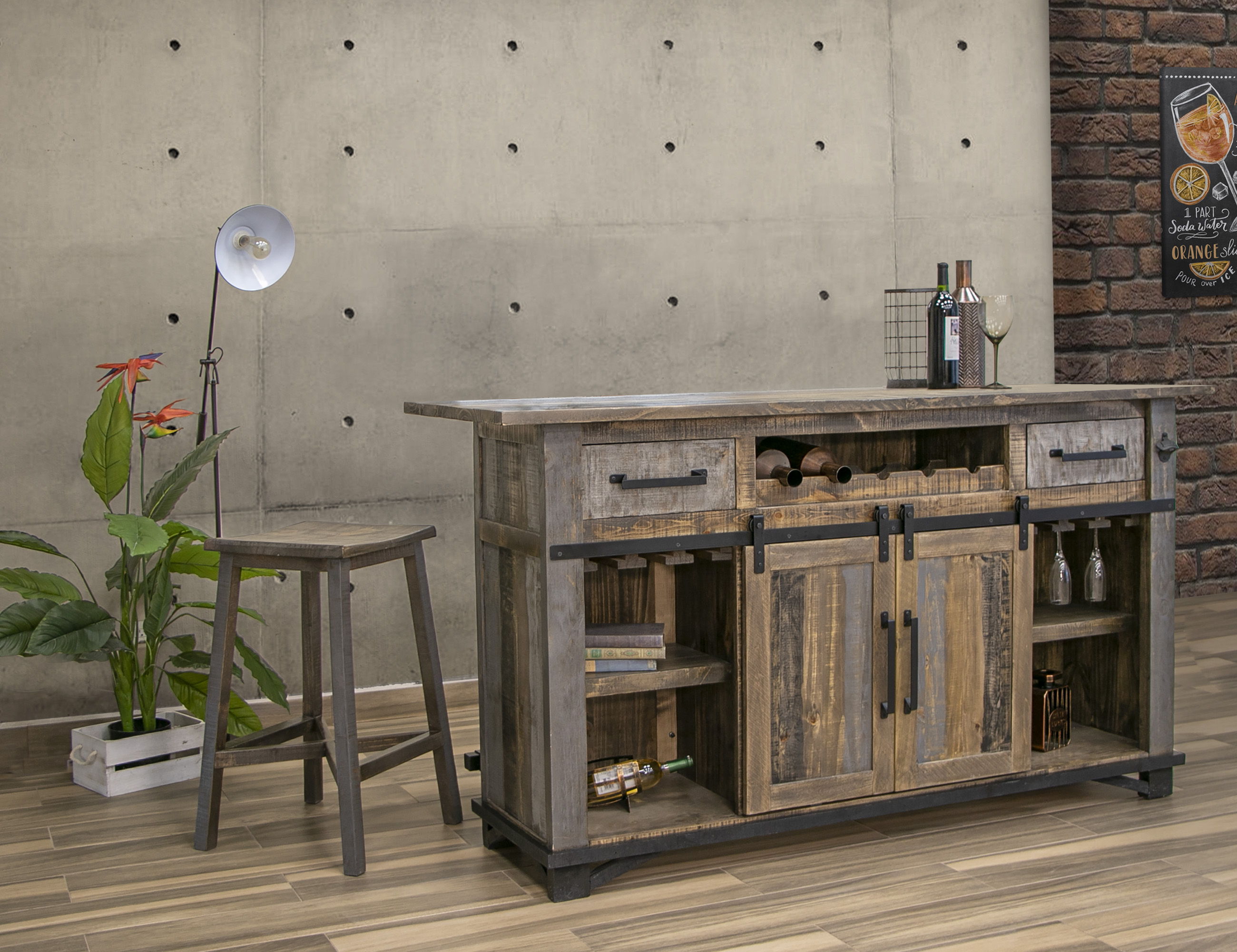 Loft - Bar - Two Tone Gray / Brown