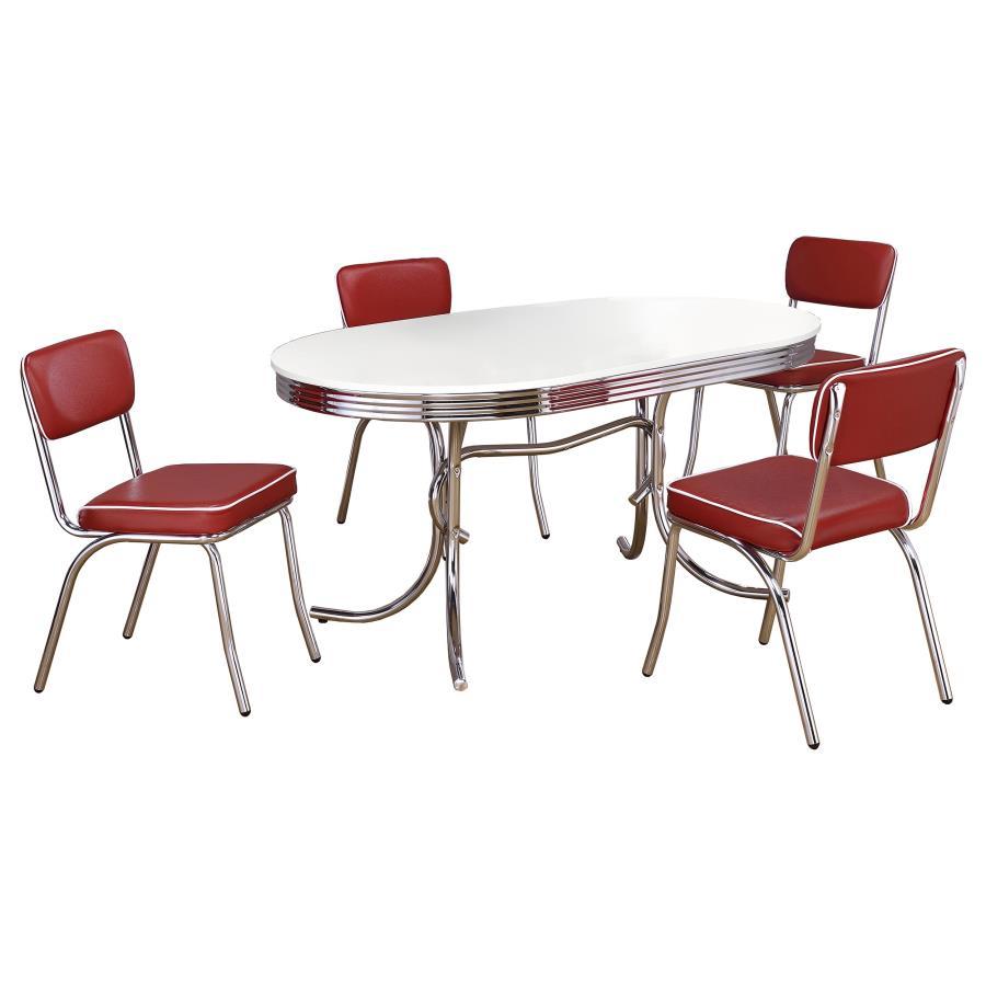 Retro 5-Piece Oval Dining Set