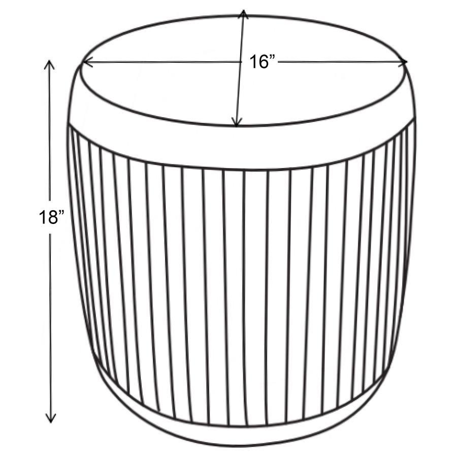 Tovar - Round Upholstered Ottoman Mauve