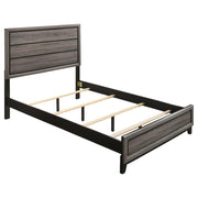 Watson Wood Panel Bed in Gray Oak