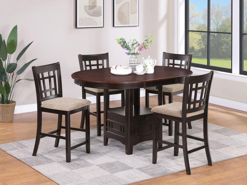 Lavon 5-Piece Oval Counter Height Dining Set