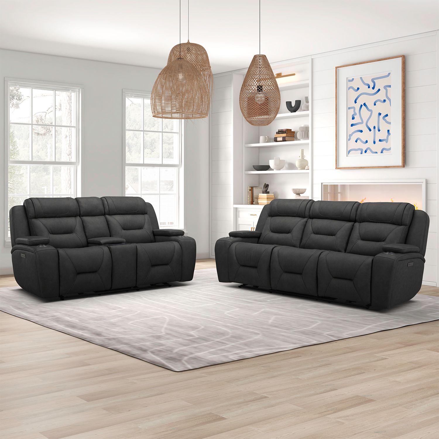 Chapman Sofa Set – Transitional Gray