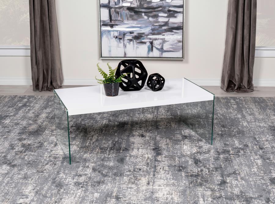 Opal Glass Frame Coffee Table & Side Table