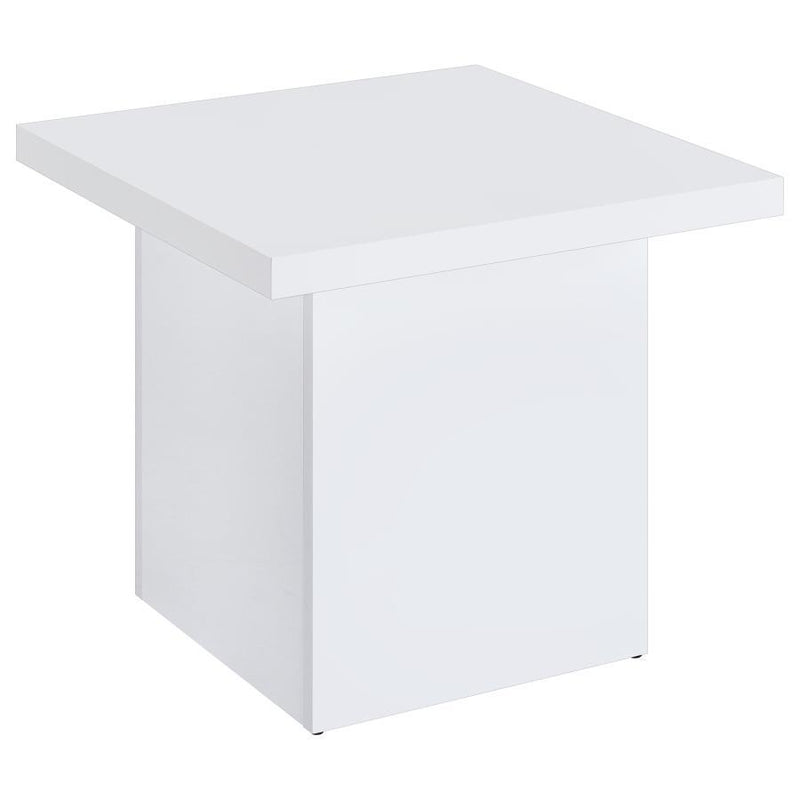 Rustic Mango Wood Square Table with Sturdy Block Base