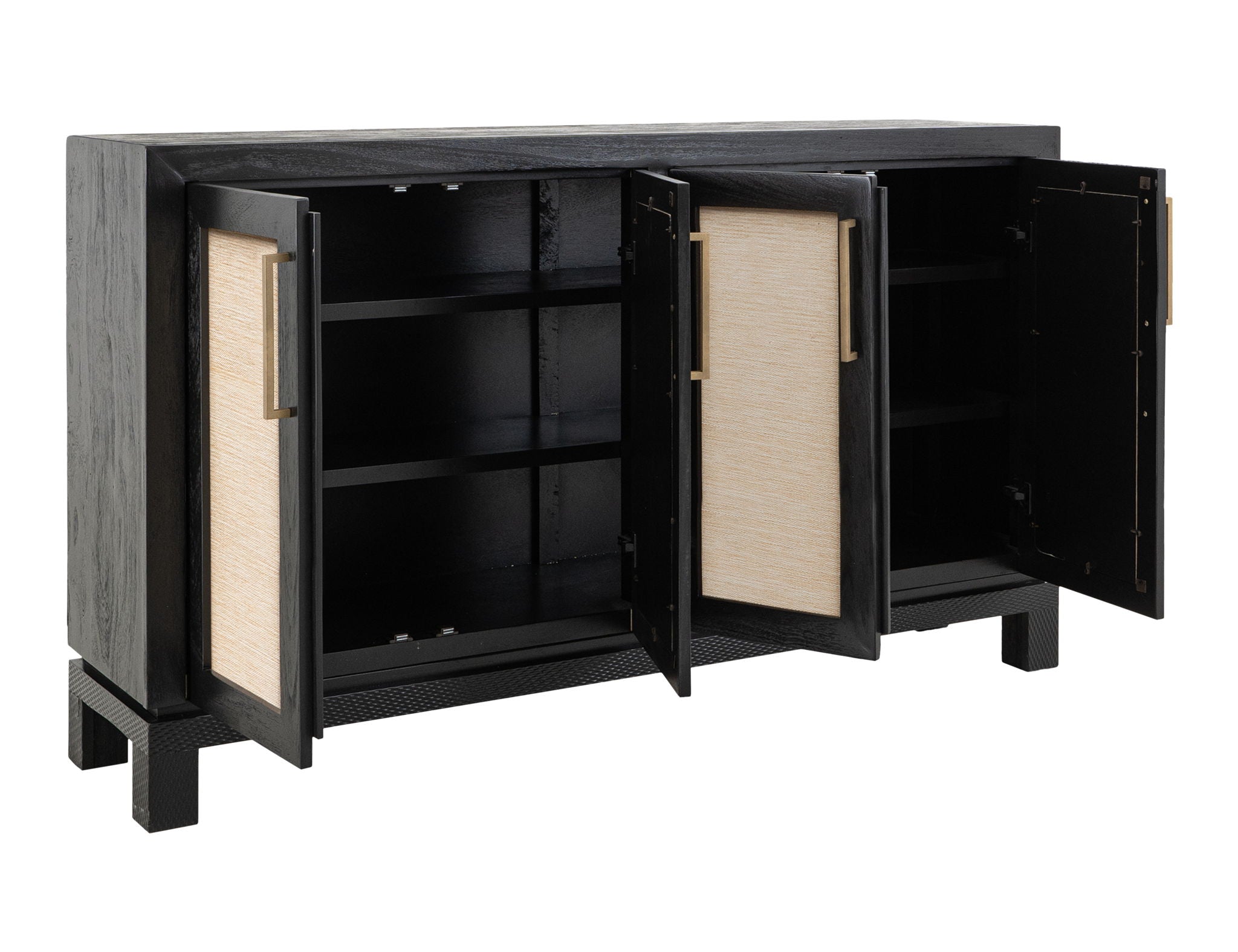 Solara 4-Door Console with Woven Yucca Fiber Panels