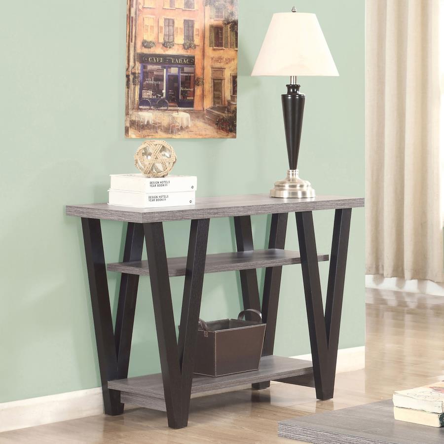 Stevens 2-Shelf Engineered Wood Entryway Console Table