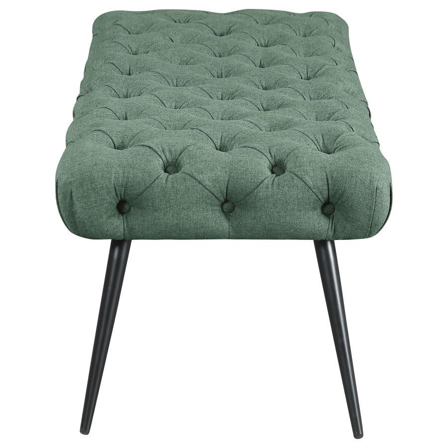 Ella Upholstered Tufted Bench with Metal Legs