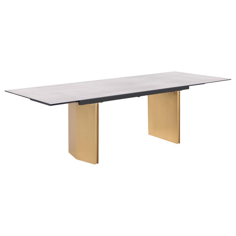 Vesa Glass Top Extension Dining Table
