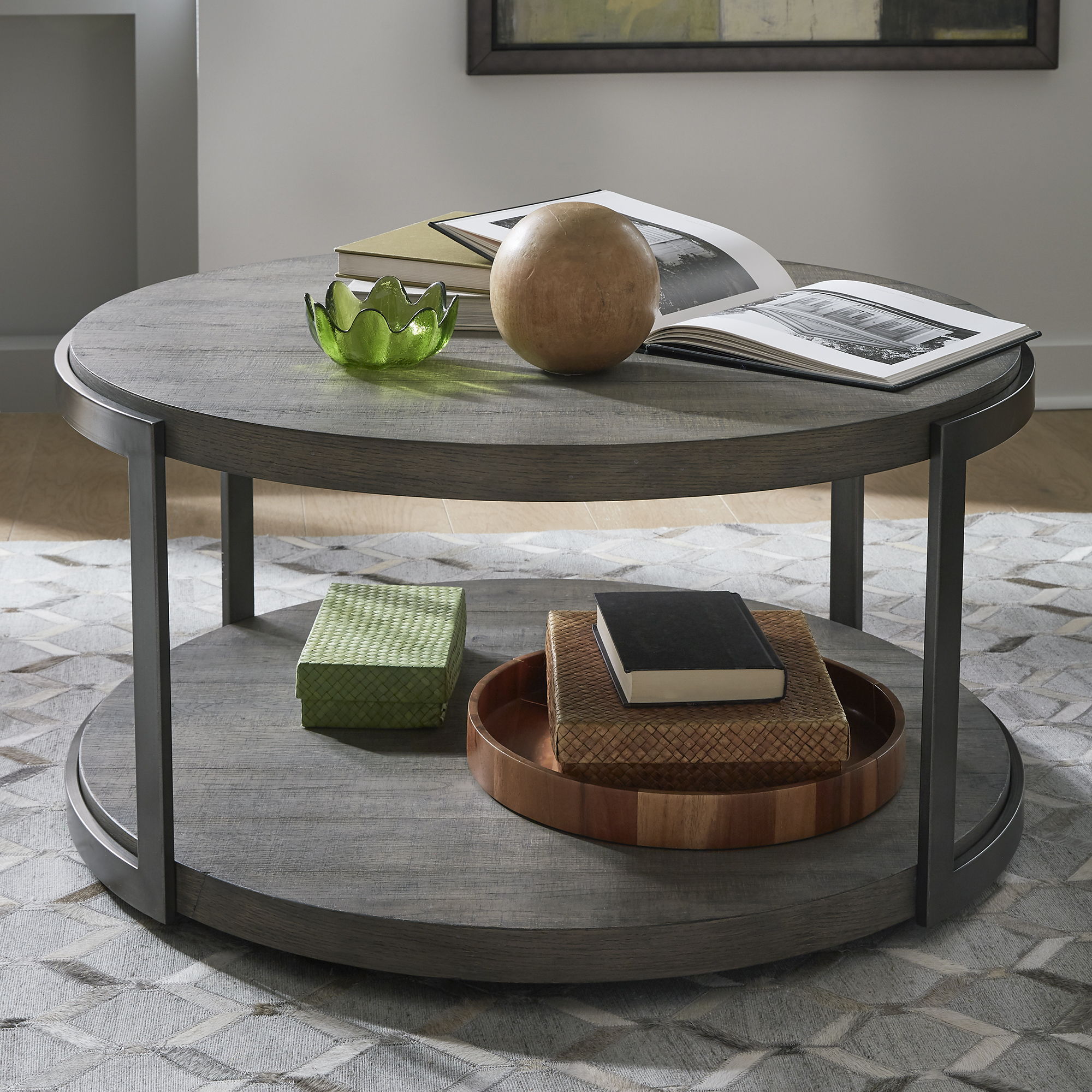 Modern View Round Cocktail Table