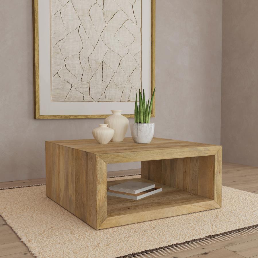 Benton Square Solid Mango Wood Coffee Table