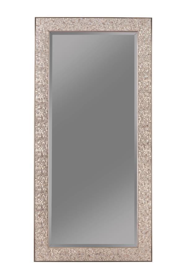 Pamela Rectangular Frameless Wall Mirror with Silver